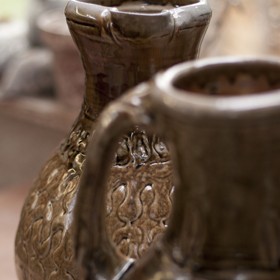 Large jugs, wood-fired salt-glaze