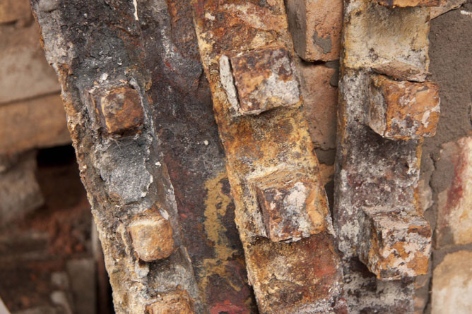 Rusty old firebars