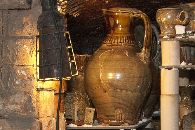 Large jug in wood-salt kiln