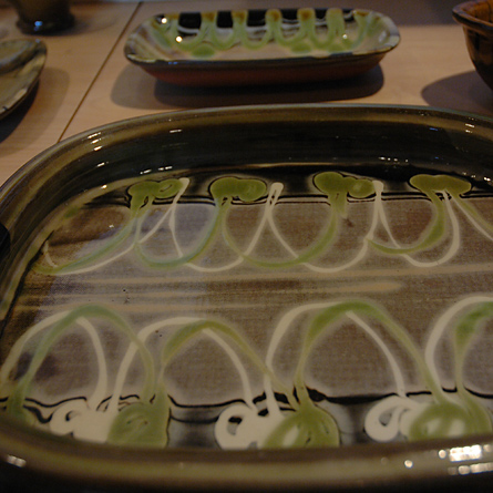 Slipware dishes by Patia Davis