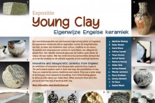 Exhibition flyer for Young Clay