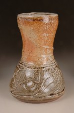 Flower vase, wood-fired salt-glaze