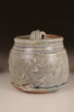 Lidded jar, willow ash glaze